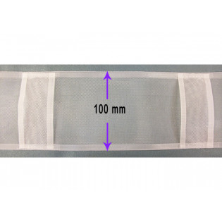 Ruban transparent à passants cachés 100 mm pour tête de rideau