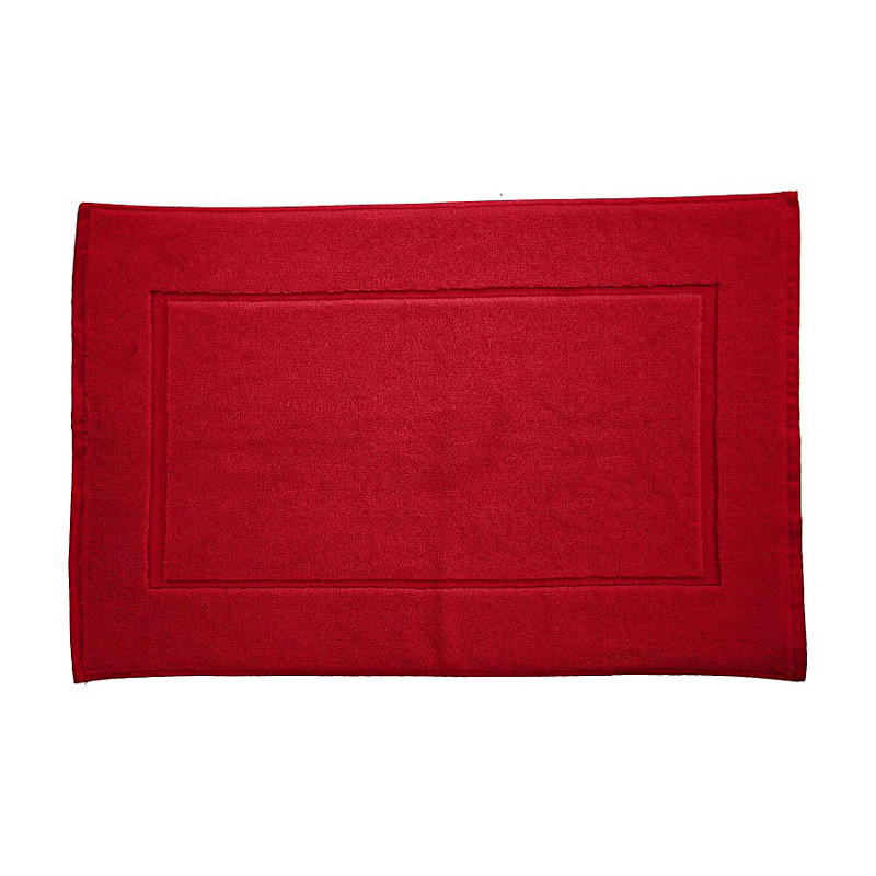 Tapis éponge rouge 50x80 cm coton uni 1000 g/m²