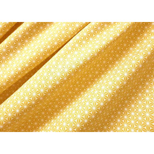 Tissu 100% coton FUJI jaune 150 cm de large