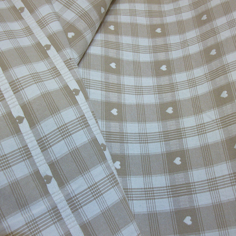 Tissu coton CERVIN thème montagne lin et blanc 160 cm de large