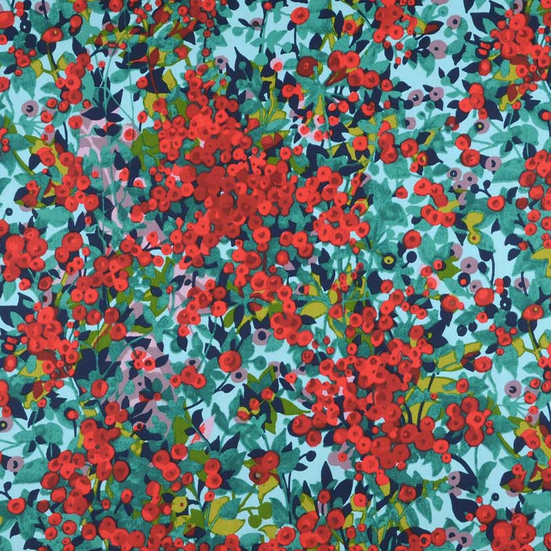 Tissu coton enduit CAPUCINE floral multicolore