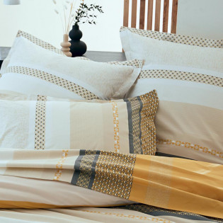 Taies d'oreiller percale MARLOW miel