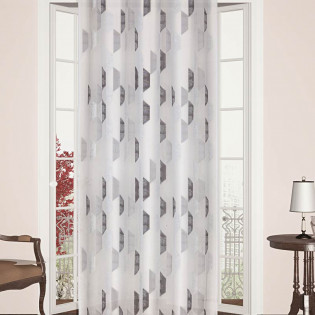 Rideau voilage EFE polyester gris 140 x 240 cm