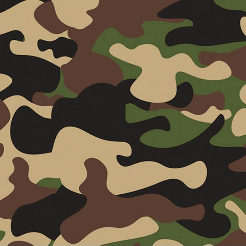 Tissu coton imprimé camouflage hypoallergénique 150 cm de large