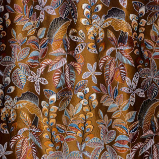 Tissu TRESOR imprimé feuillage tropical laize de 140 cm