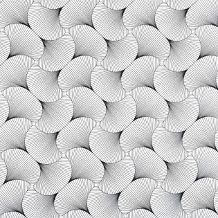 Tissu coton enduit YORK motif grahique noir et blanc