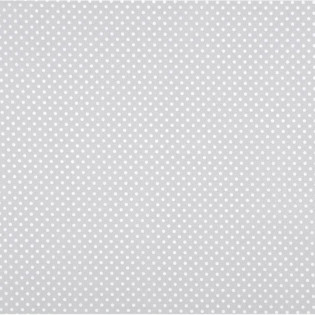 Tissu PONTO LORRAINE gris perle à pois blancs laize 140 cm