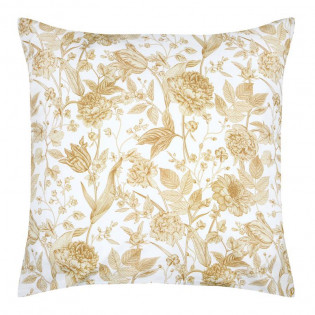 Taie d'oreiller JACINTHE motif floral carrée 63x63 cm